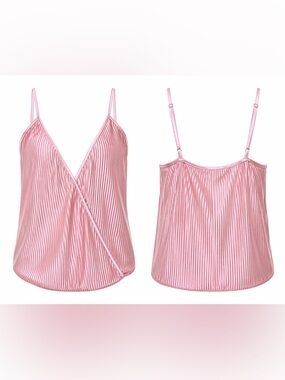 Wayf Satin Pleated Bodysuit in Rose Pink